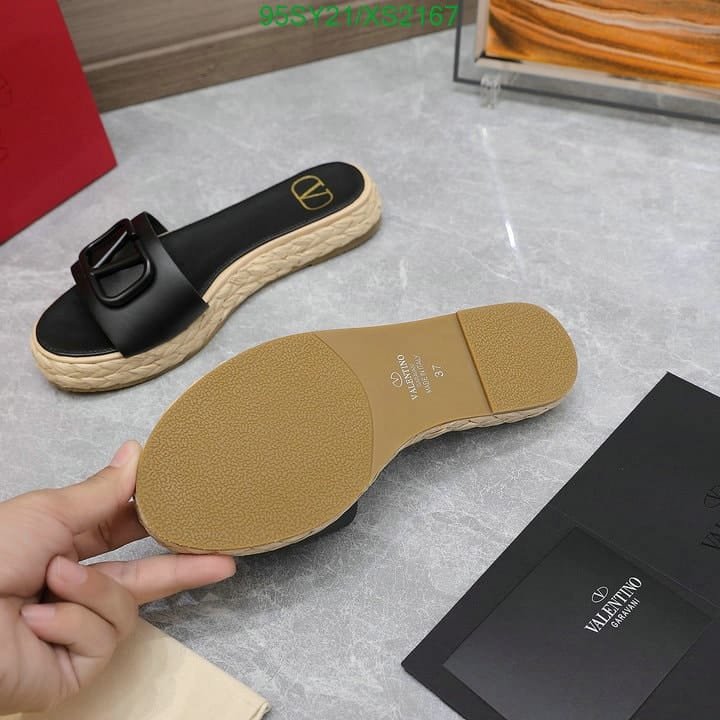 Va1e*ntin0 Garavani Vlogo Leather Espadrille Slides Black