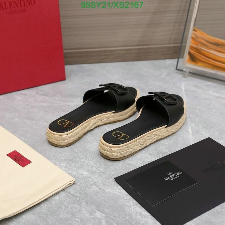 Va1e*ntin0 Garavani Vlogo Leather Espadrille Slides Black