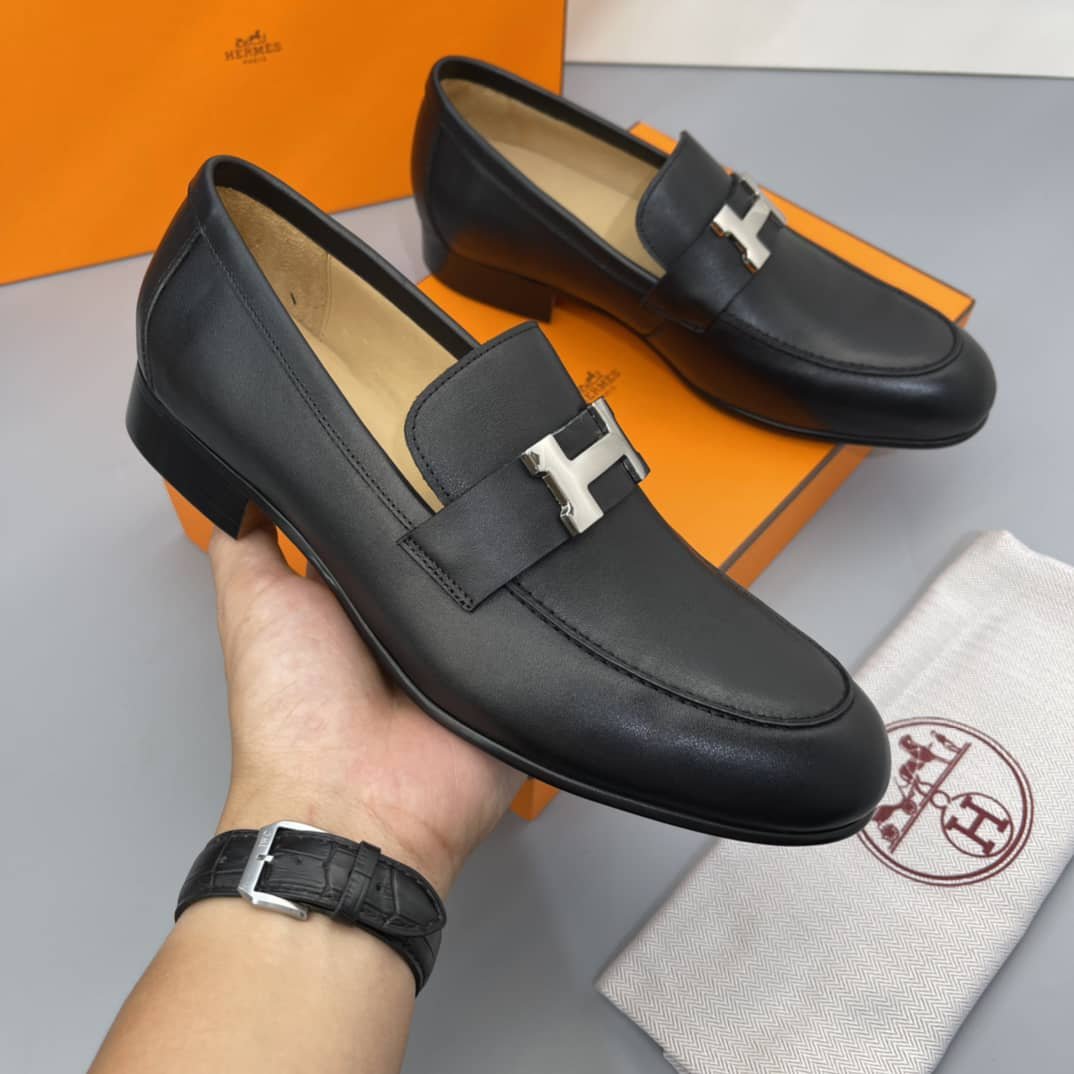 H**me5 Paris Loafer Black With Silver Metal H172368Za02430