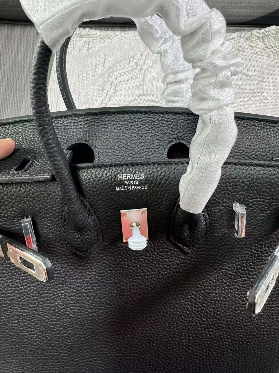 H**me5 Birkin B25 Togo Black 25Cm Silver Hardware